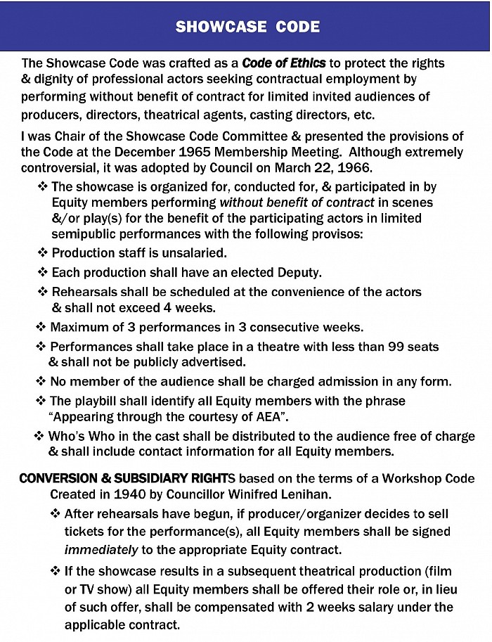 ShowcaseCodeProvisions December1965MembershipMeeting CclorWinifredLenihan