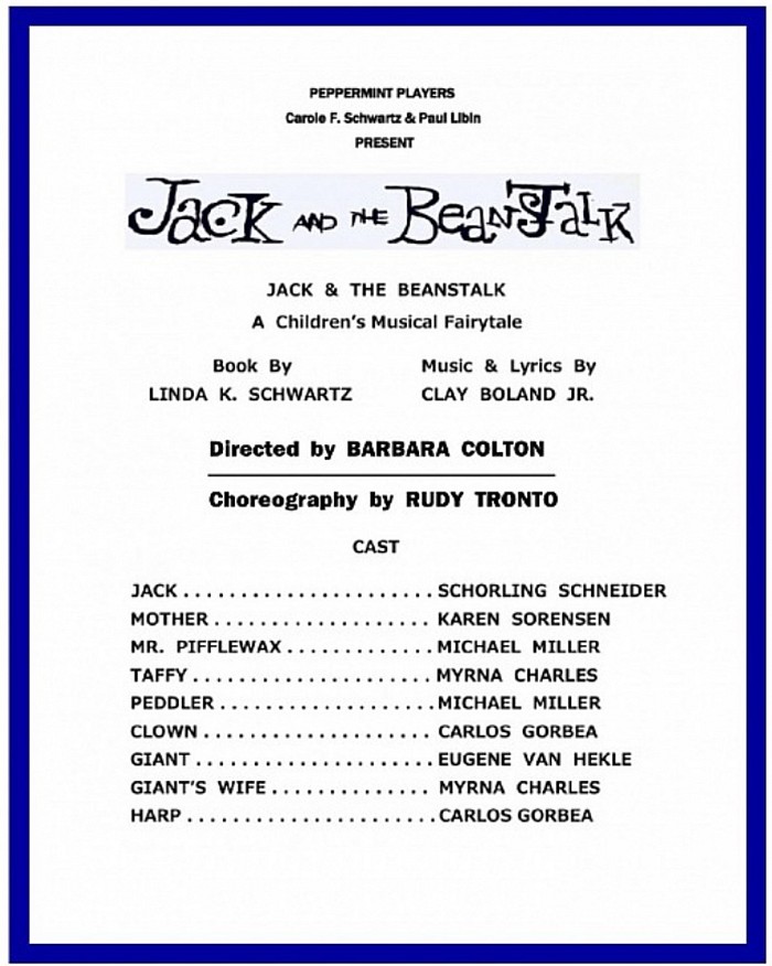 “Jack” playbill, 1964