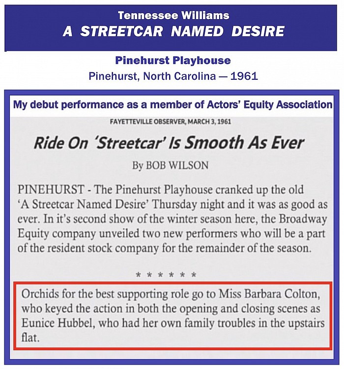 “Streetcar”, Eunice Hubbel press, Pinehurst, 1961