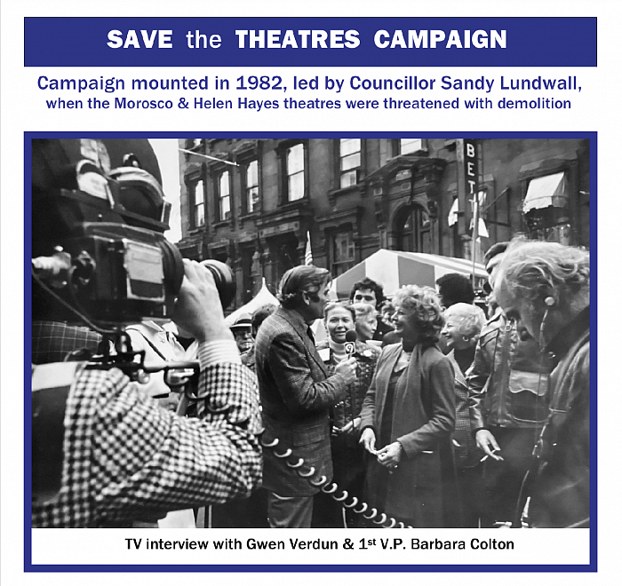 Save the Theatres, w/ Gwen Verdun, TV interview, 1982