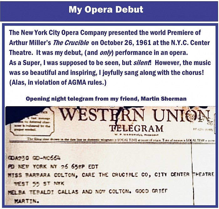 NYC Opera, “Crucible”, OoenNightMartinSharman, 1961,