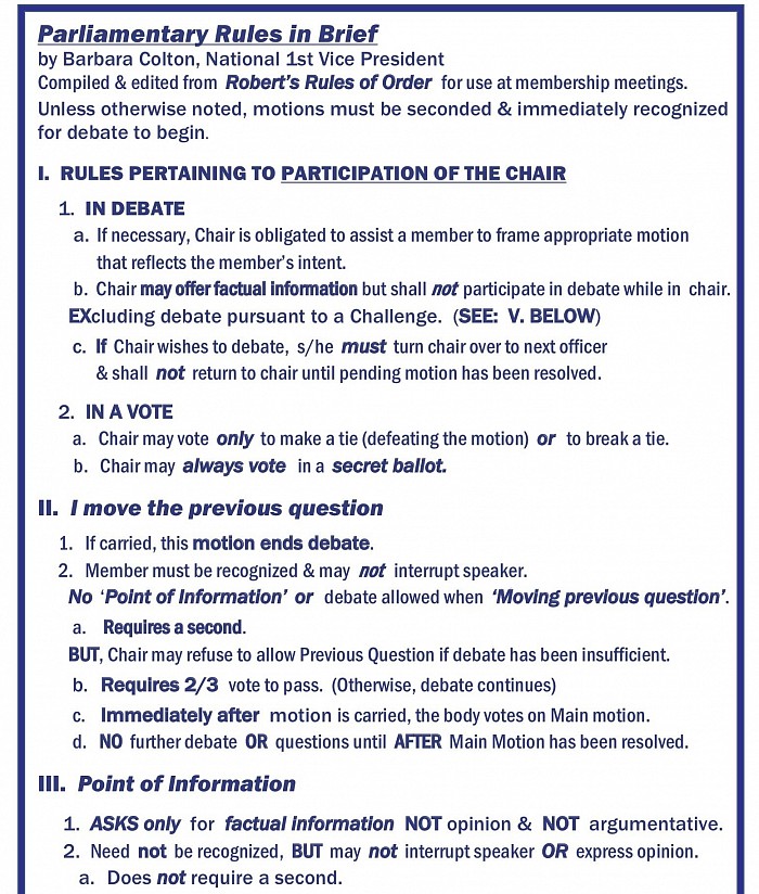 ParliamentaryRulesinBrief thru III. PointOfInfo