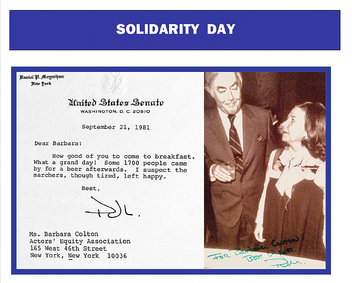 Solidarity Day, 1981 w/ Sen. Daniel Patrick Moynihan