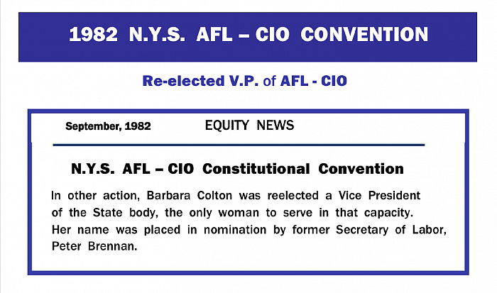 1982 AFL-CIO Convention, Re-elected V.P.