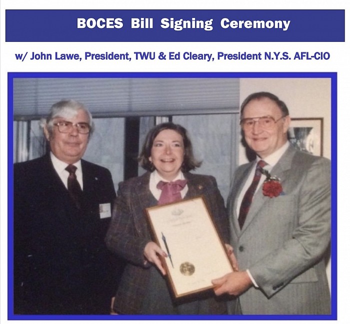 BOCES Bill signing, John Lawe, Ed Cleary