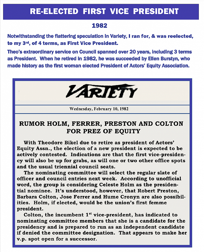 Reelect 3rd term 1st v.p., VARIETY, February 10, 1982