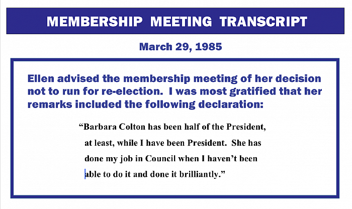 March 29, 1985, MEMBERSHIP MEETING transcript