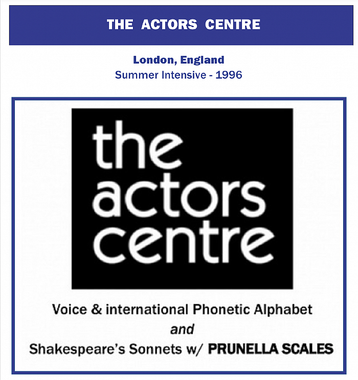 Actors Centre, LONDON, ENGLAND  Summer Intensive - 1996