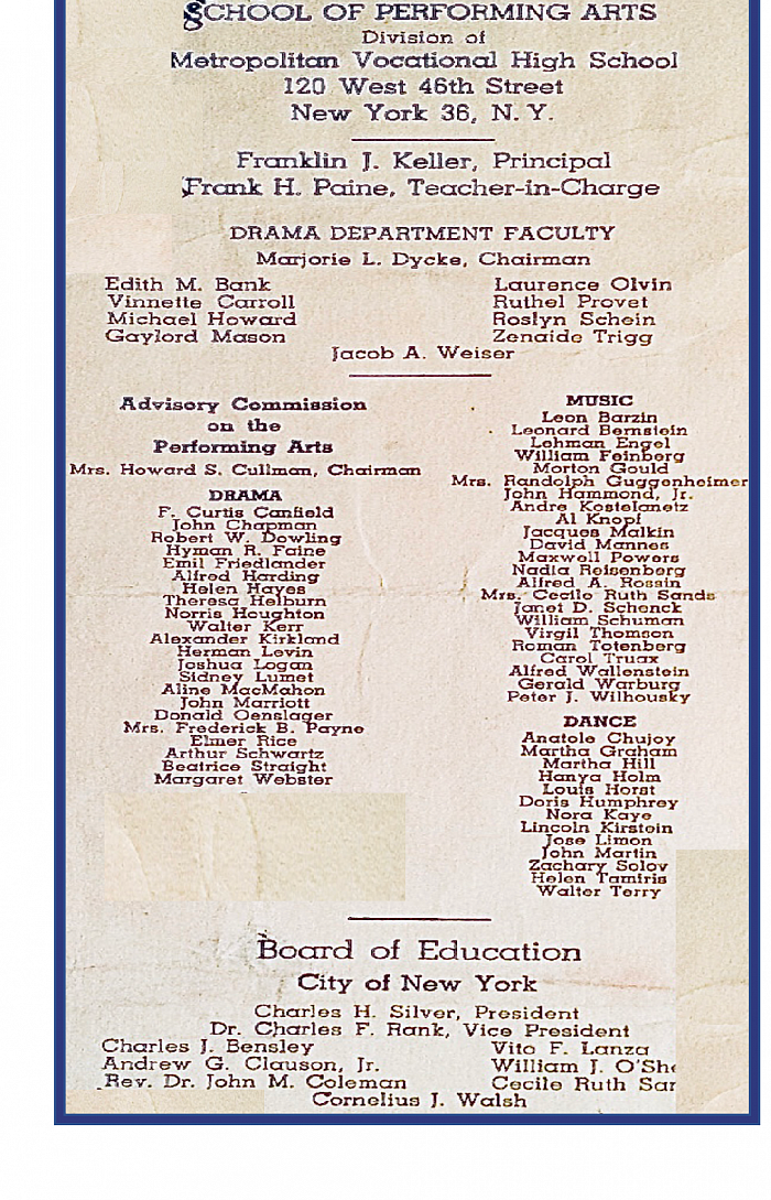 Sr.Produc, Faculty, AdvCommiss 1956