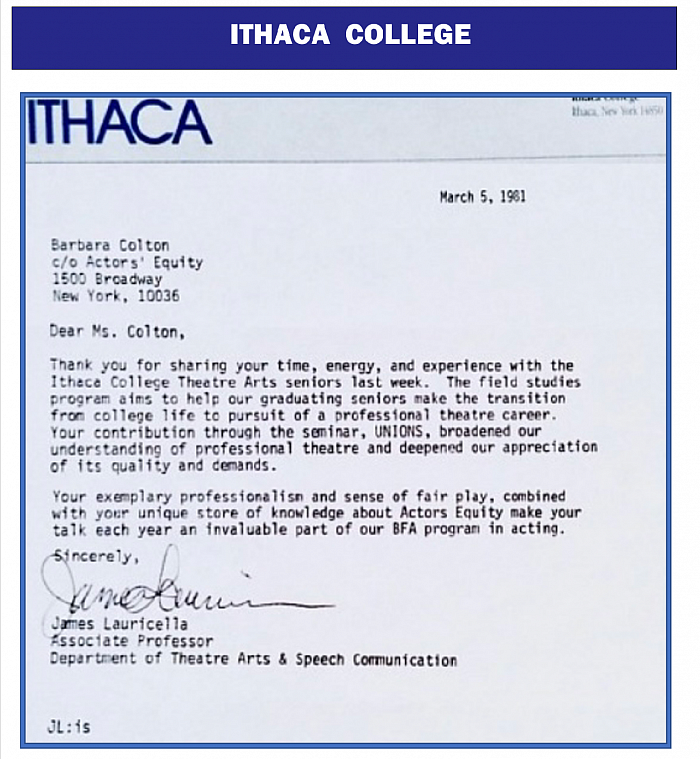 IthacaCollege, JamesLauricella, 1981