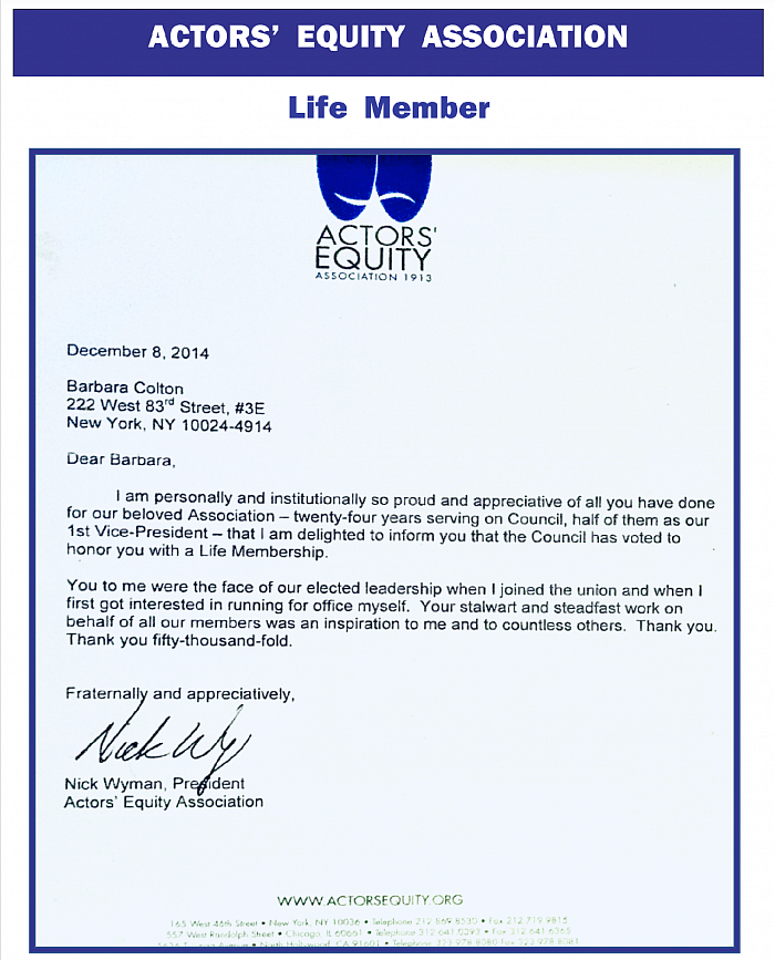 EquityLifeMembership, NickWyman, ltr. December8,2014