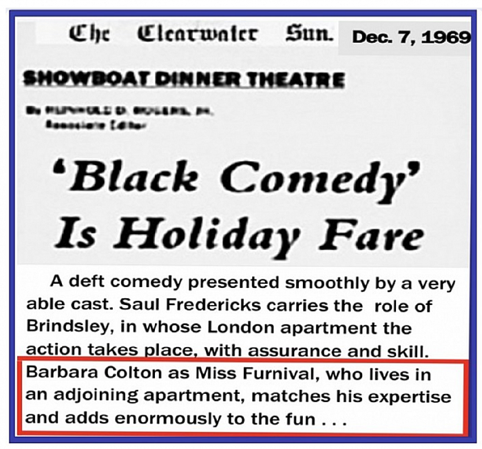 BlackComedy MissFurnivalPress Clearwater Sun Showboat 1969