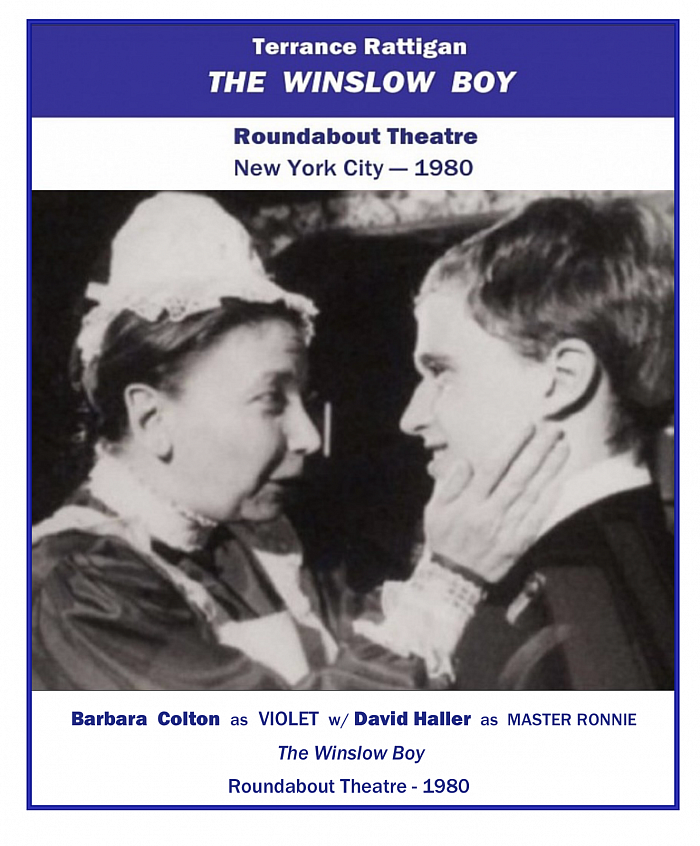 “The Winslow Boy”, Violet pix w/ DavidHaller, Roundabout, 1980