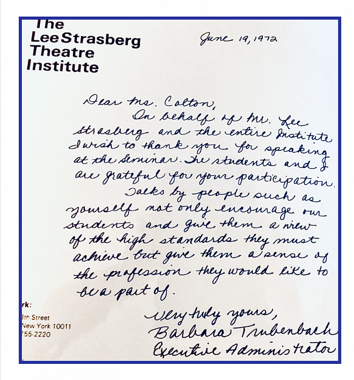 LeeStrasbergInstitute ExecutiveAdmin BarbaraTrubenbach